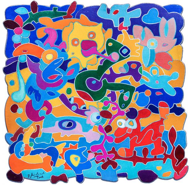 Nr. 251 • Spielereiter 2 • Öl a. Lwd. • 2006 • 63 x 63 cm