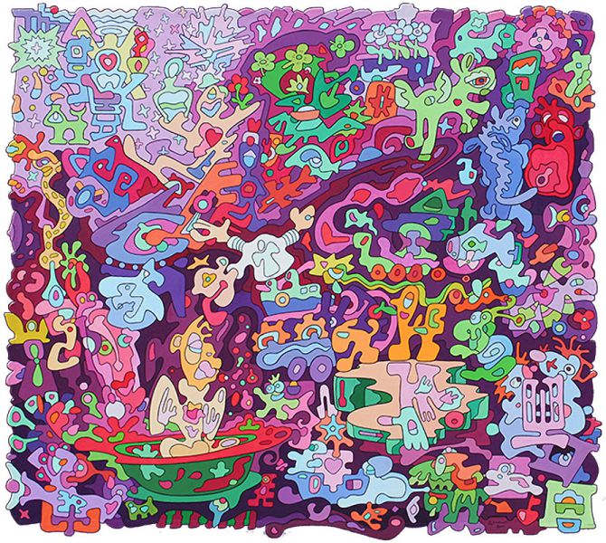 Nr. 076 • Aus voller Schüssel • Öl a. Lwd. • 2001 • 185 x 159 cm