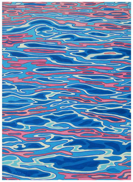 Nr. 110 • Wellenspiegel pink • Öl a. Lwd. • 2002 • 95 x 130 cm