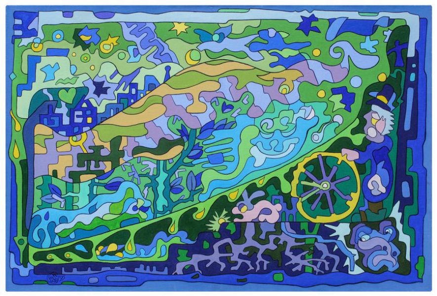 Nr. 010 • Dem Himmel entgegen • Öl a. Lwd. • 1995 • 135 x 110 cm