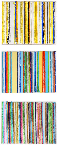 Nr. 603 • Schattenlinien 1,2,3 • Öl a. Lwd. • 2013 • 3 mal 30 x 24 cm